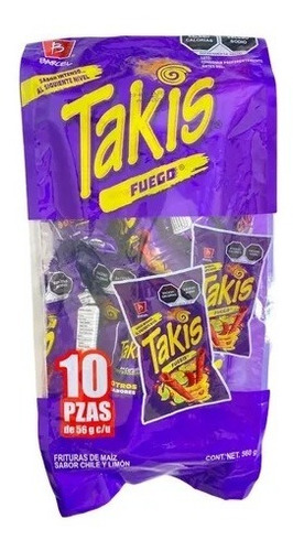 Takis Fuego 10 Pz / 56g