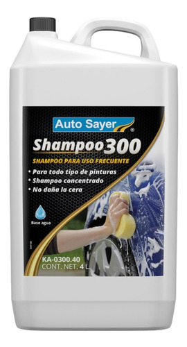 Shampoo Para Carro  Sayer 4l Ka-0300.40