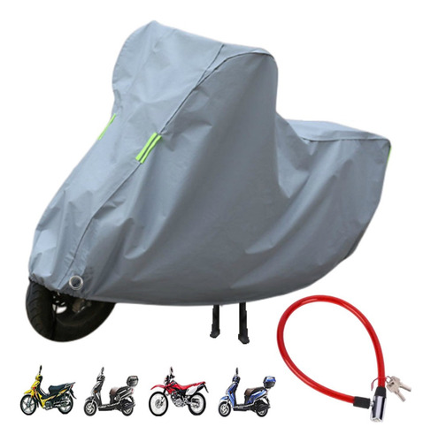 Funda Motocicleta Bici Impermeable Protector Solar+ Candado