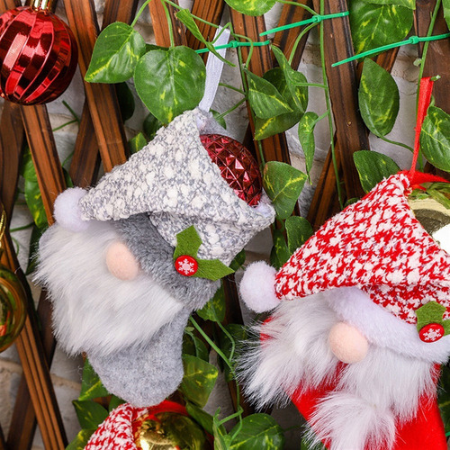 Colgante Bolsa Dulces Con Calcetín Navideño De Felpa