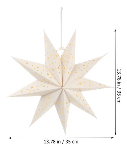 3 Piezas De Pantalla De Lámpara De Estrella De Navidad Hueca