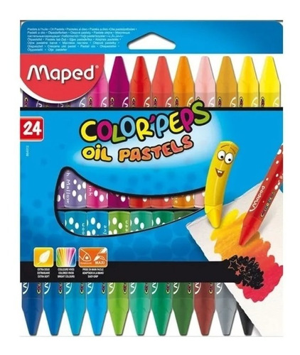 Pasteles Al Oleo Crayones Pastel Maped Color Peps X24 Edu