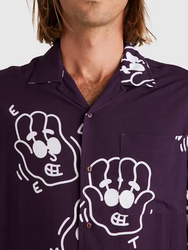 Camisa Manga Corta Hombre Lctxe Resort Morada
