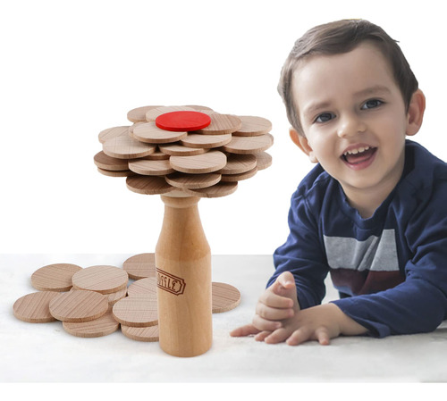 Garlictoys Juguetes Apilables De Equilibrio De Madera Para N