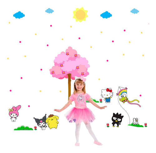 Vinilo Decora Infantil Hello Kitty Sanrio Niña + Instalacion