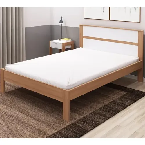 Cama de Casal para Colchão 138x188cm CM8005 Amêndoa/Branco - Tecnomobili