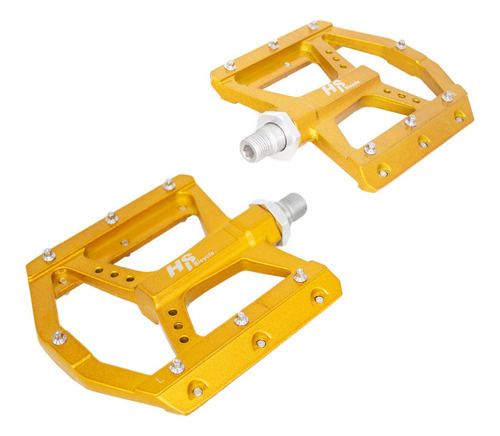 Pedales Para Bicicleta Bmx 1/2 Aluminio Naranja Alnc-1004 Hs