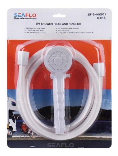 Chuveiro E Mangueira Seaflo 1.5m Em Plastico Abs