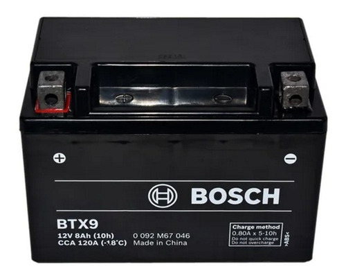 Bateria Para Moto  Ytx9-bs 12v 8amp 