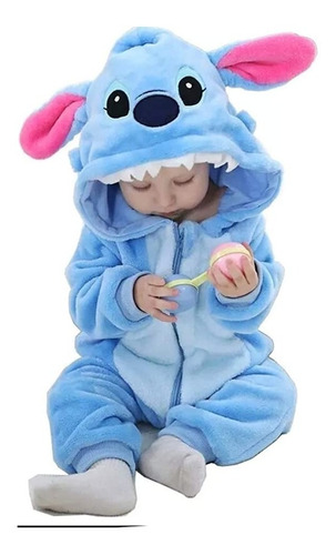 Mameluco Bebe De Stitch  Conejo Con Gorro De Niño O Niña