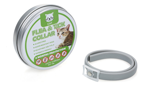 Collar Antipulgas Impermeable Para Gatos, Meses 8 Meses