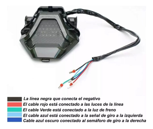 Led Stop Direccionales Yamaha R3 Mt03 Fz07 Calavera Humo
