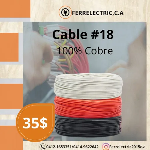 Cable 18 100% Cobre Nacional