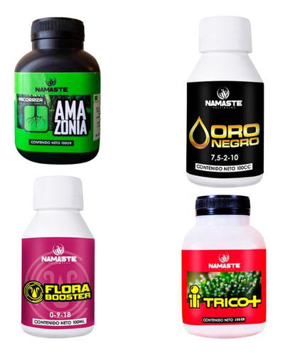 Pack Chico Amazonia Oro Negro Flora Booster Trico+ / Namaste