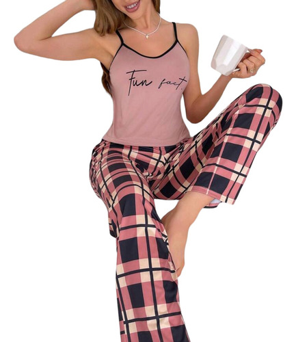 Conjunto De Pijama Top De Tirantes Con Estampado