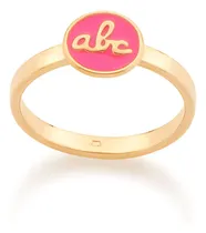 Comprar Anel Infantil Folheado A Ouro Abc Formatura Rommanel 512489