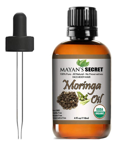 Aceite Energético De Moringa Orgánico 100% Aceite De Semilla