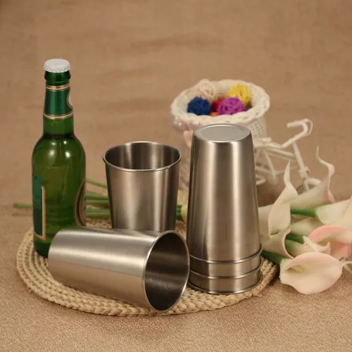 / Set De 5 Vasos De Cerveza De Acero Inoxidable