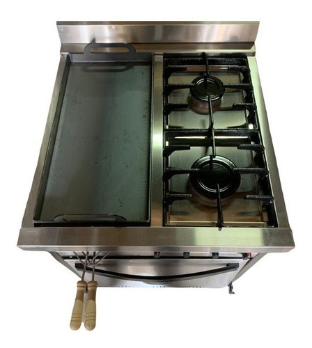 Imagen 2 de 5 de Cocina Industrial Familiar 2h + Plancha C/ Carlitero 58cm.