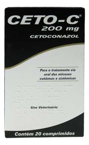 Ceto - C 200mg Cetoconazol 20 Comprimidos