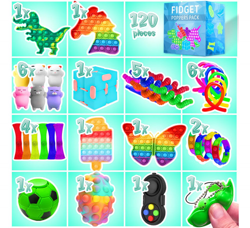 Juego Mozaci De Fidget Toys, Paquete De 120 Unidades, Para N