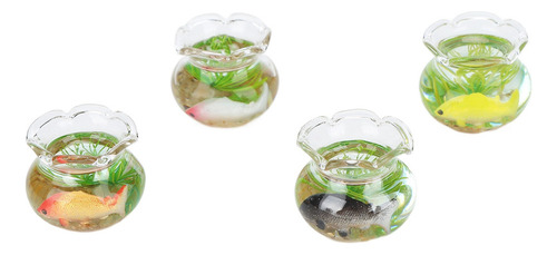 I Minipecera De Cristal Para Casa De Muñecas, 4 Piezas,