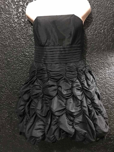 Vestido De Cóctel Negro Marca Duowoman T/ S. Usado