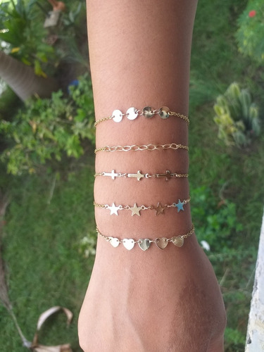 Imagen 7 de 10 de Pulseras Brazaletes Y Collares Para Dama En Acero Inoxidable