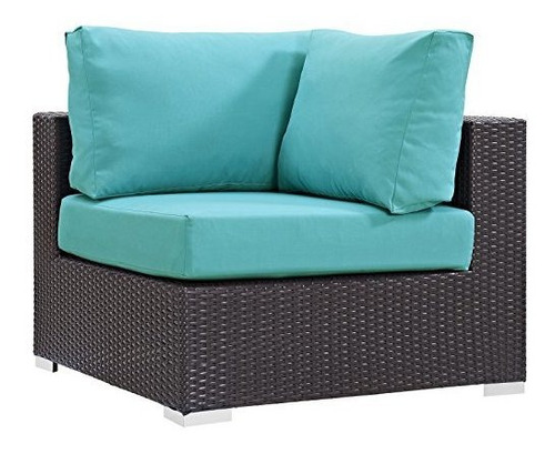 Modway Convene Wicker Rattan  Patio Al Aire Libre Sofa Secc