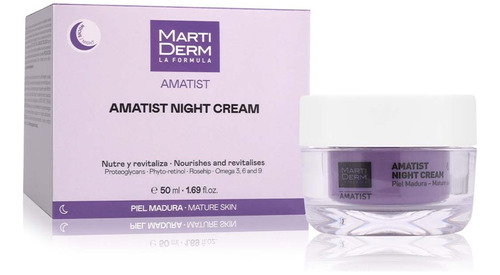 Martiderm Amatist Night Cream 50ml Momento de aplicación Noche Tipo de piel Todo tipo de piel