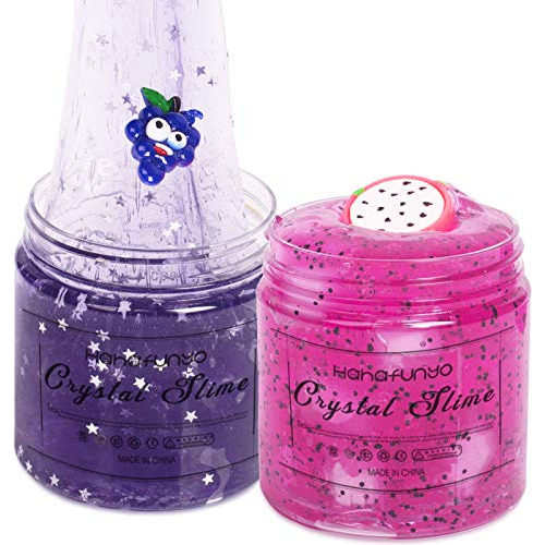 Pink Pitaya Crystal Clear Slime Emoji Grape Jelly Putty...
