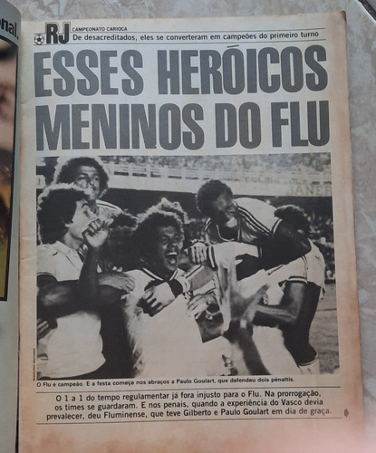 Revista Placar 548 Fluminense Campeão 1980 Superpôster (Usado)