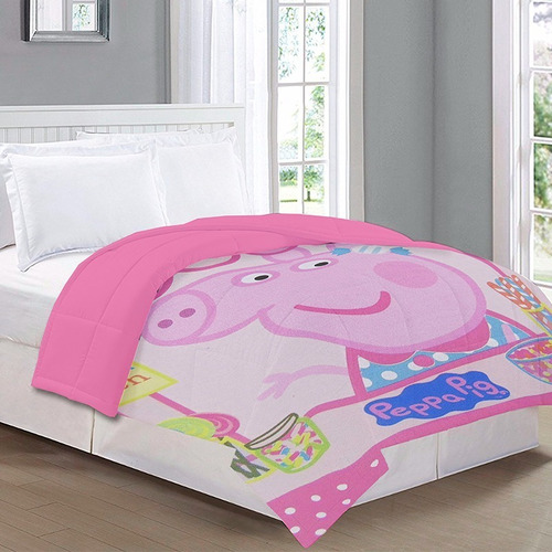 Acolchado Polar 1 Plaza - Peppa Pig