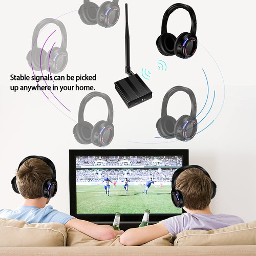 Auriculares Inalámbricos Silent Disco Led Con Luz Intermiten