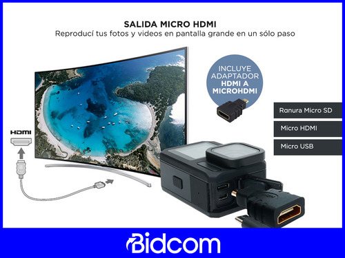 Imagen 8 de 10 de Camara Deportiva 4k Doble Pantalla Gadnic Wifi Sumergible
