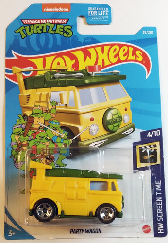 Hot Wheels Tortugas Ninja Party Wagon Escala 1:64 Mide 6 Cm