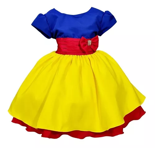 Vestido Infantil Princesa Cinderela Desenho Brilho