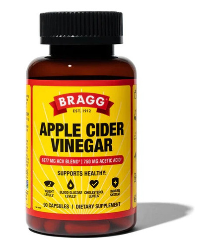 Vinagre De Sidra De Manzana Orgánico Bragg 90 Caps