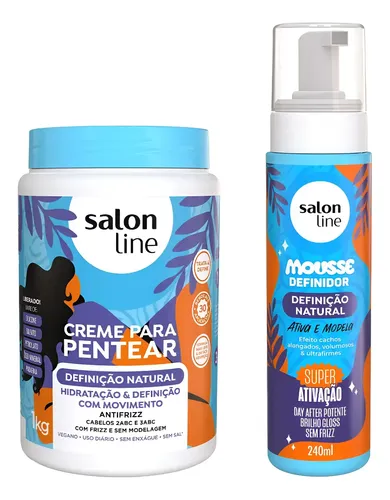 Kit Definição Natural Com Mousse E Creme Para Pentear