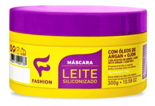 3 Máscara Capilar Leite Siliconizado Proteto Térmico Fashion