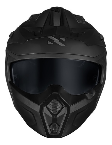 Capacete Norisk Fs726x Darth Dark Monocolor Preto 2 Em 1 *