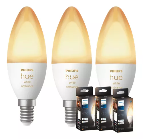 Bombilla inteligente - White Ambiance - Philips HUE E14, Luz blanca