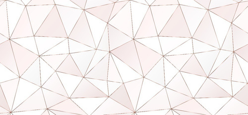 Polígonos Rose Gold, Cuadro Decorativo En Canvas