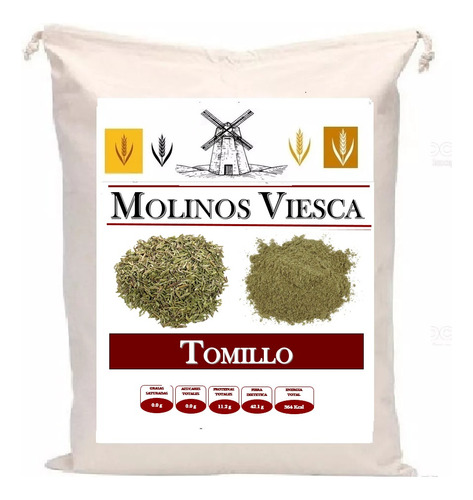 500 Gramos De Tomillo En Polvo Molido Excelente Calidad