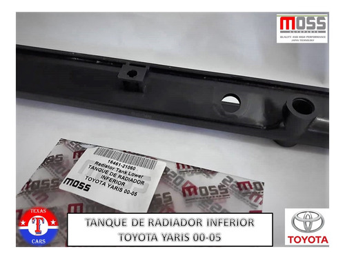 Tanque Radiador Inferior Toyota Yaris 00-2005... Moss