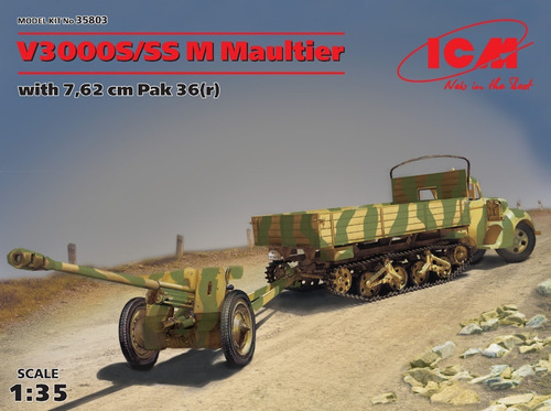 V3000s/ss M Maultier - 7,62 Pak 36 ( R ) Wwii- Icm - 35803
