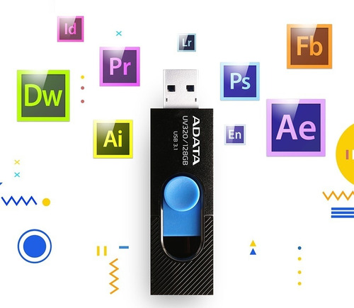 Memoria Usb Adata Uv320 128gb Usb 3.1 Lectura Máx 100mb/s