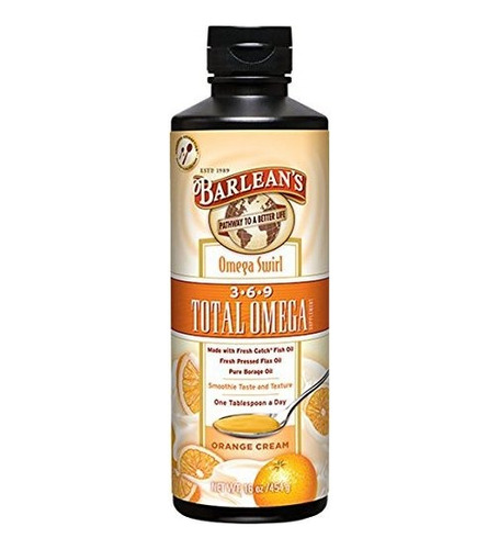 Barlean De Crema De Naranja Omega Total Del Remolino, De 16 