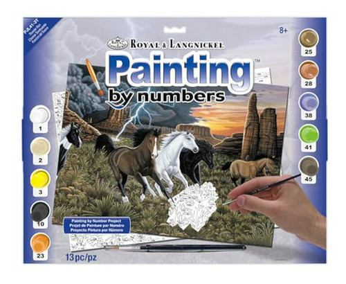 Kit De Pintura Por Números Junior  Brush, Grande, Carrera De
