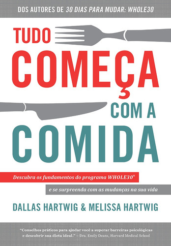 Tudo começa com a comida: Descubra os fundamentos do programa Whole30 e se surpreenda com as mudanças na sua vida, de Hartwig, Dallas. GMT Editores Ltda.,Editora Sextante,Editora Sextante, capa mole em português, 2017